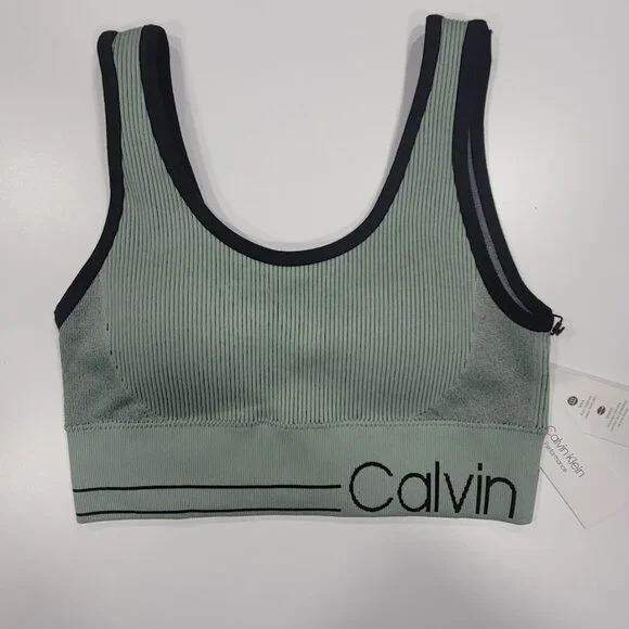 Calvin Klein Seamless Ribbed Sports Bra - Picture 2 of 7